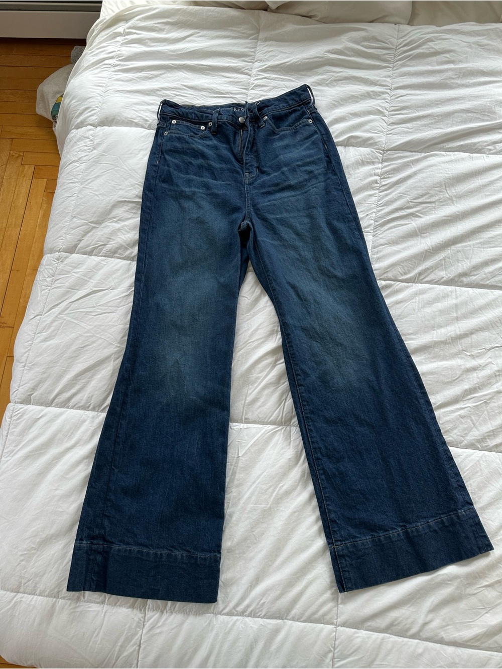 J. Crew Dark Blue High-Rise Wide-Leg ‘96 Denim Trouser